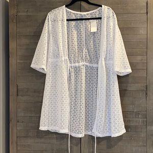 Lace swimsuit cover up with tags